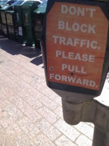 Parking Meter: Please Pull Forward